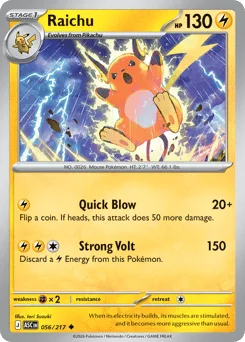 Raichu - Reverse Holo - Energy Pattern