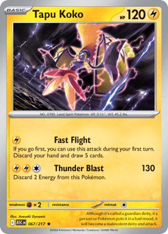Tapu Koko - Reverse Holo - Ball Pattern – Ascended Heroes – Reverse Holo