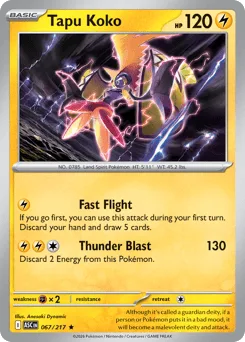 Tapu Koko - Reverse Holo - Ball Pattern