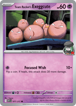 Team Rocket's Exeggcute - Reverse Holo - Energy Pattern – Ascended Heroes – Reverse Holo