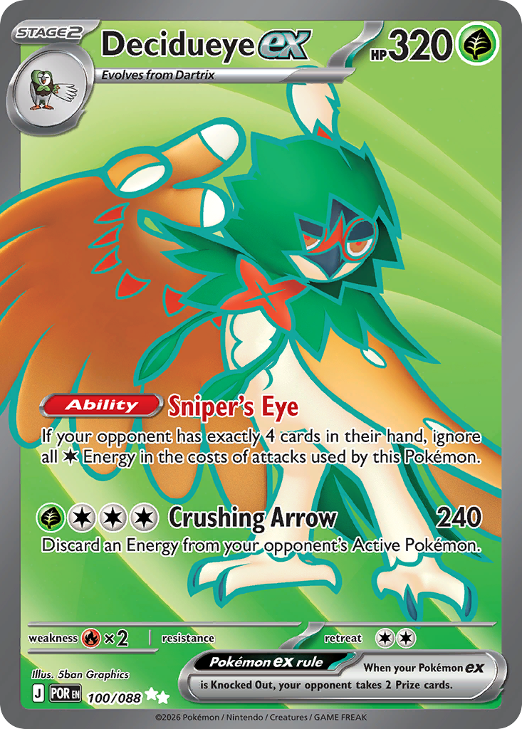 Decidueye ex (POR 100) – Perfect Order – Normal