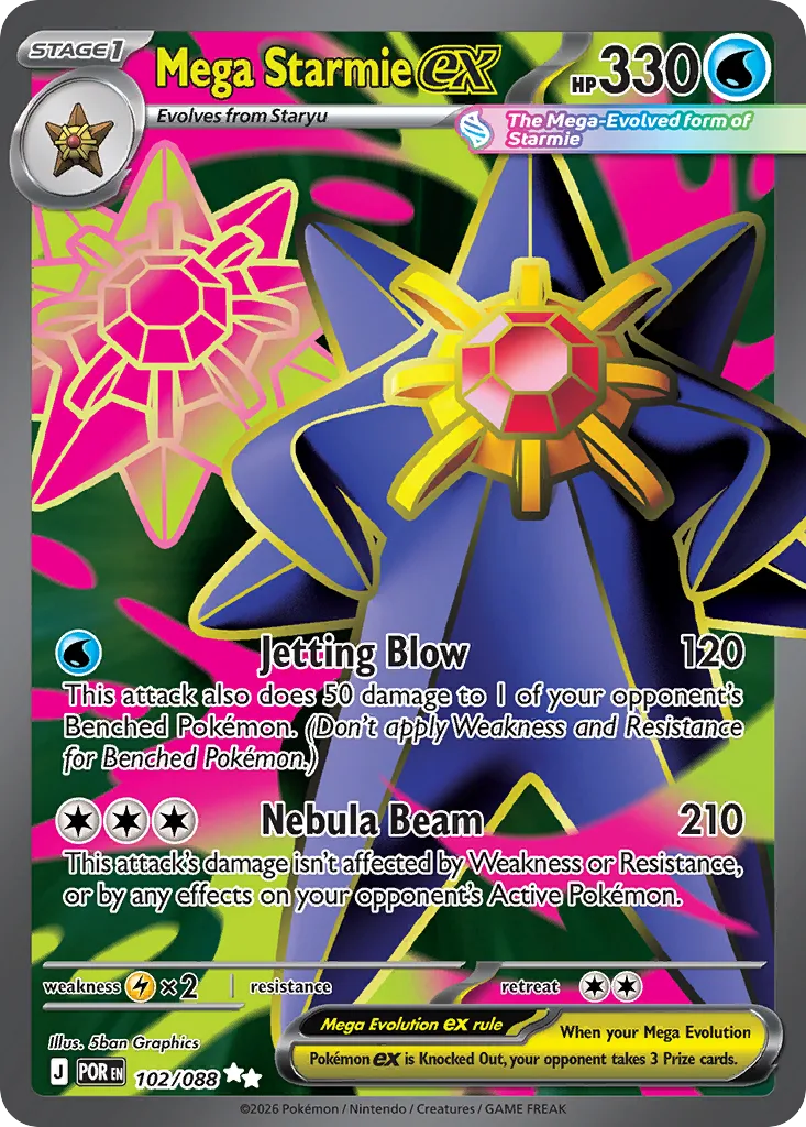 Mega Starmie ex (POR 102) – Perfect Order – Normal