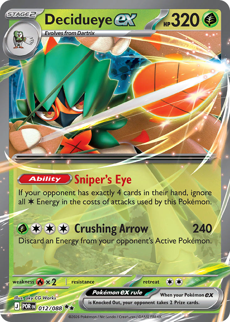 Decidueye ex (POR 012) – Perfect Order – Normal
