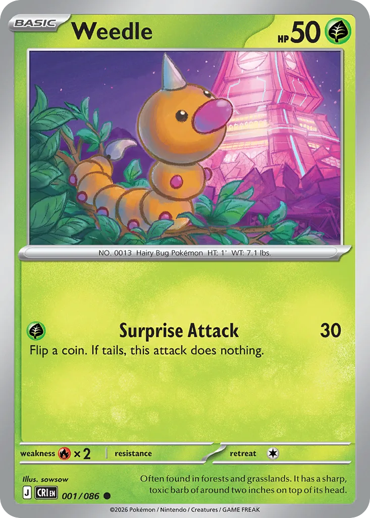 Weedle (CRI 001) – Chaos Rising – Normal