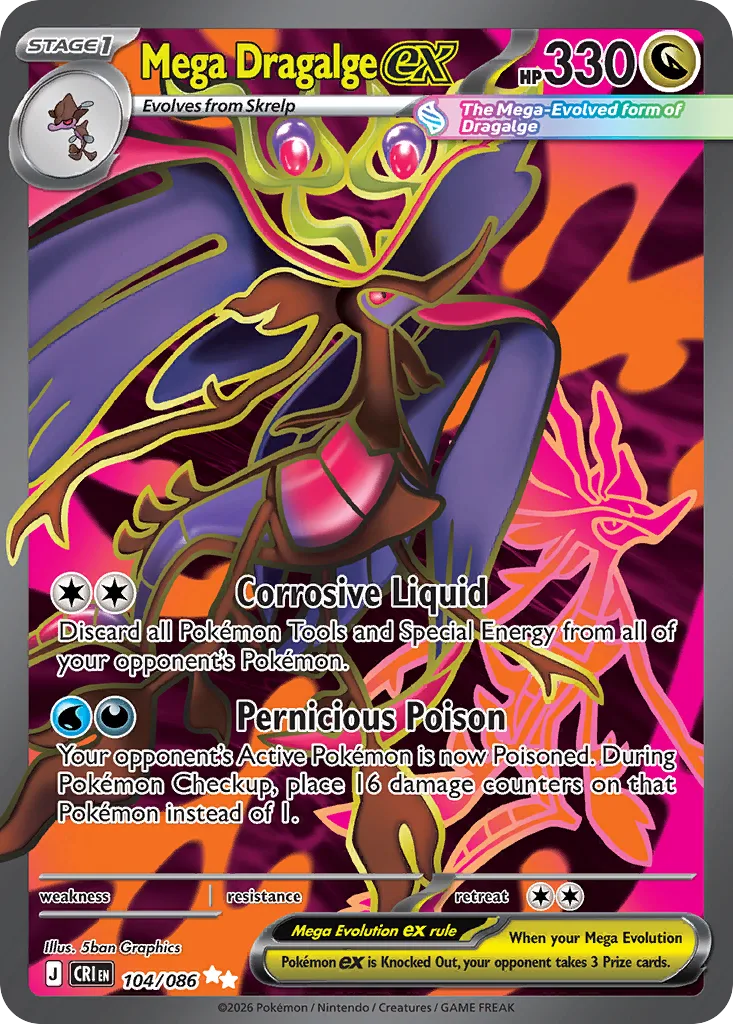 Mega Dragalge ex (CRI 104) – Chaos Rising – Normal