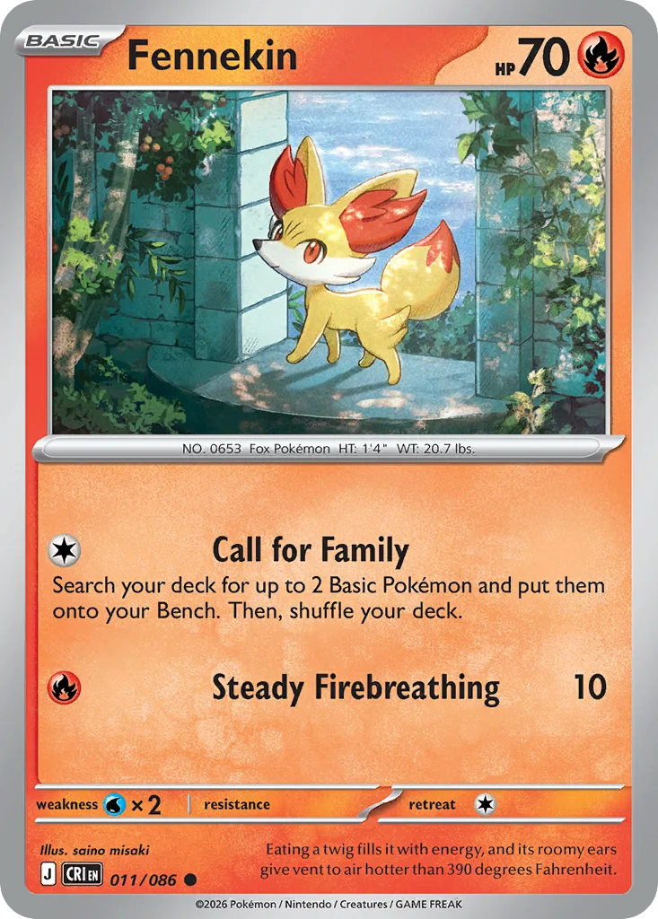 Fennekin (CRI 011) – Chaos Rising – Normal