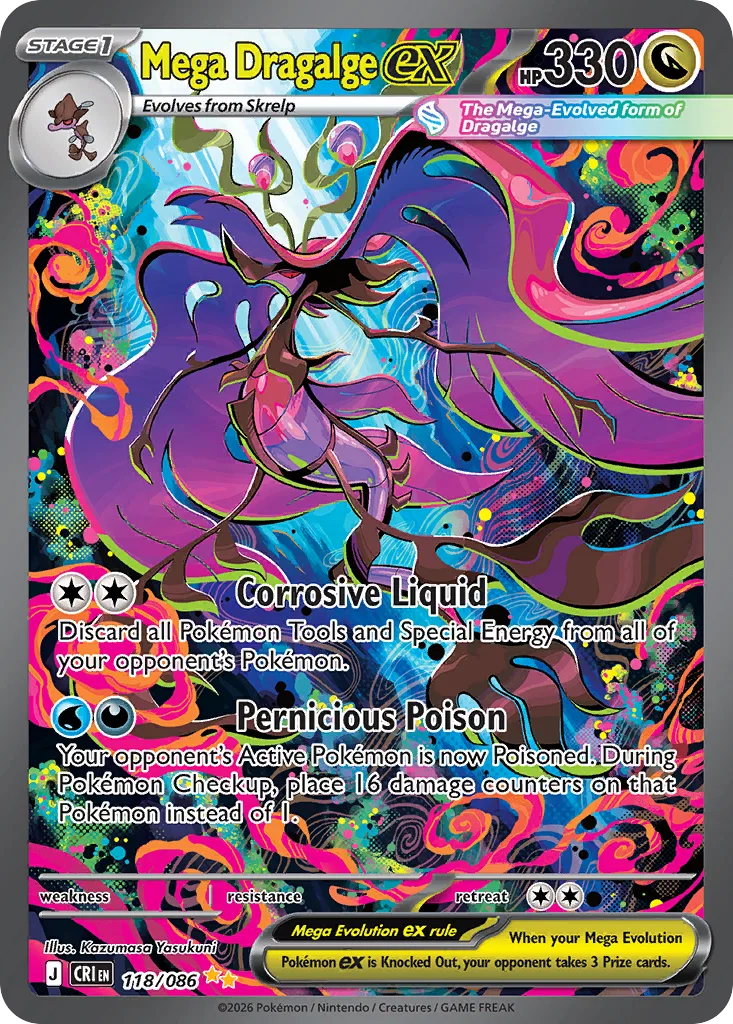 Mega Dragalge ex (CRI 118) – Chaos Rising – Normal