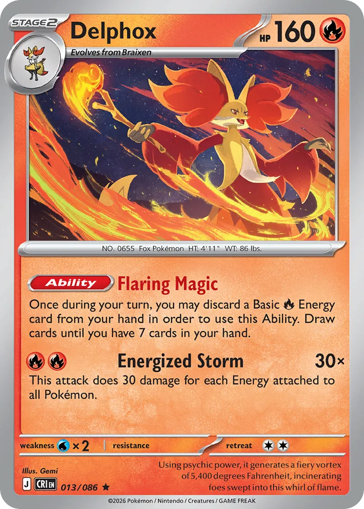Delphox (CRI 013) – Chaos Rising – Normal