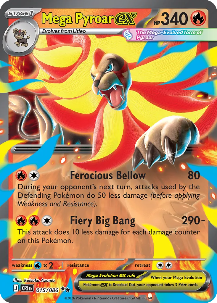 Mega Pyroar ex (CRI 015) – Chaos Rising – Normal
