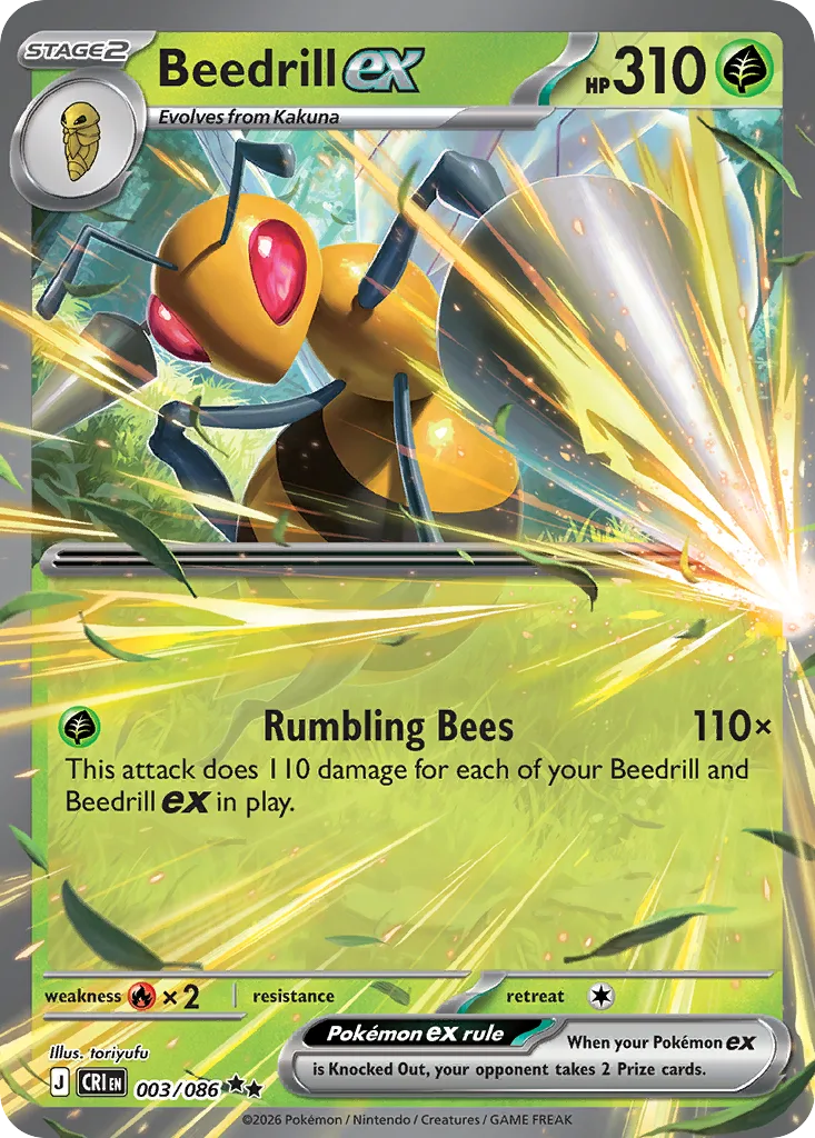 Beedrill ex (CRI 003) – Chaos Rising – Normal