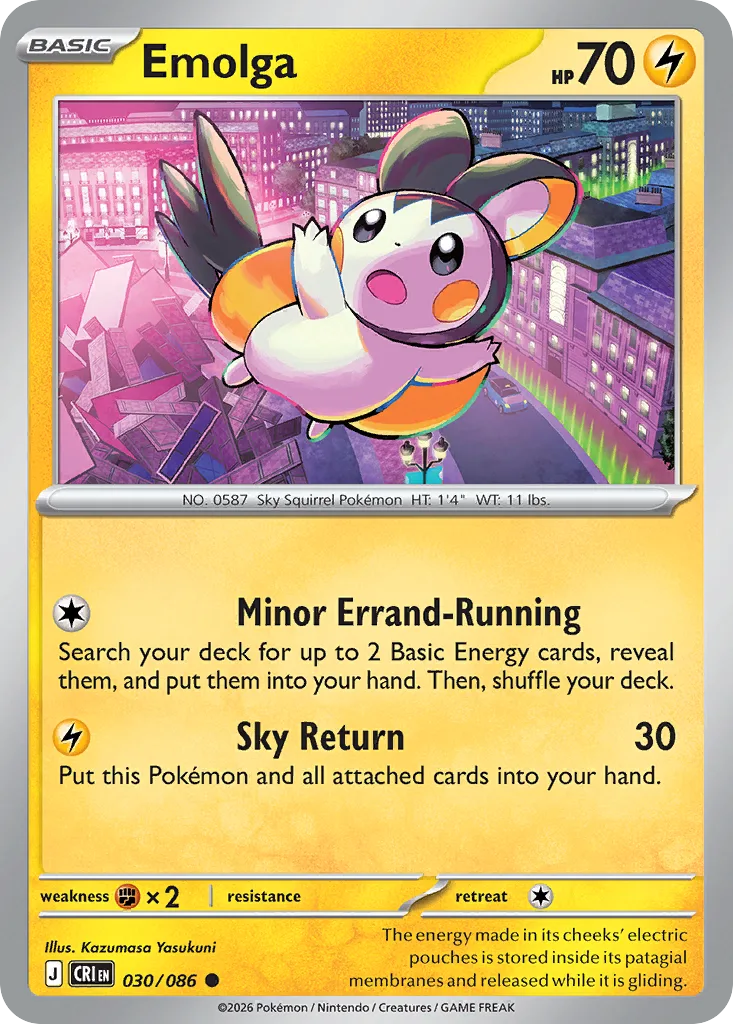 Emolga (CRI 030) – Chaos Rising – Normal