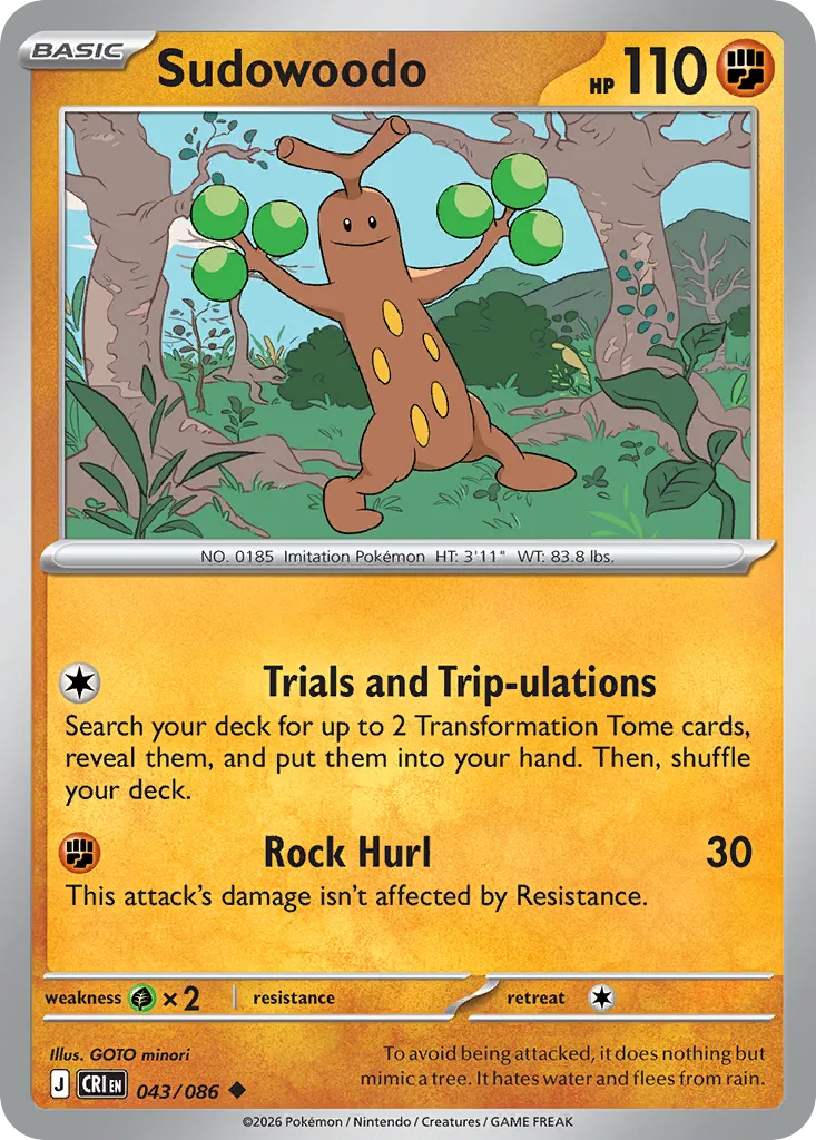 Sudowoodo (CRI 043) – Chaos Rising – Normal