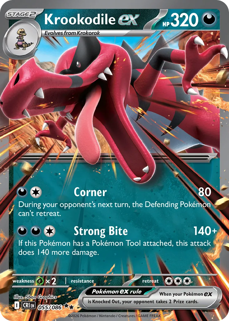 Krookodile ex (CRI 055) – Chaos Rising – Normal