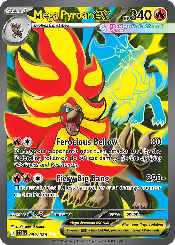 Mega Pyroar ex (CRI 099) – Chaos Rising – Normal