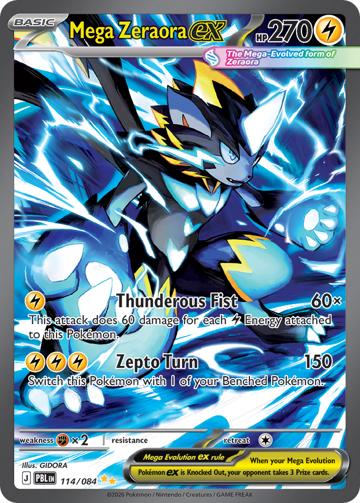 Mega Zeraora ex (PBL 114) – Pitch Black – Normal