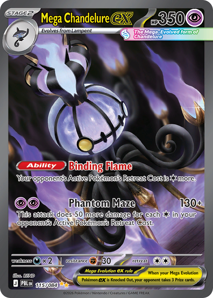 Mega Chandelure ex (PBL 115) – Pitch Black – Normal