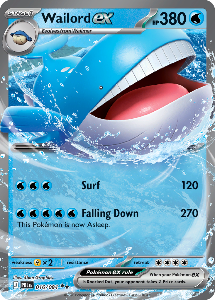 Wailord ex (PBL 016) – Pitch Black – Normal