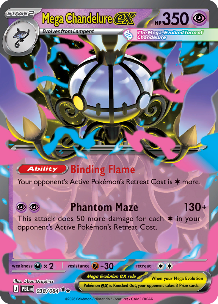 Mega Chandelure ex (PBL 038) – Pitch Black – Normal