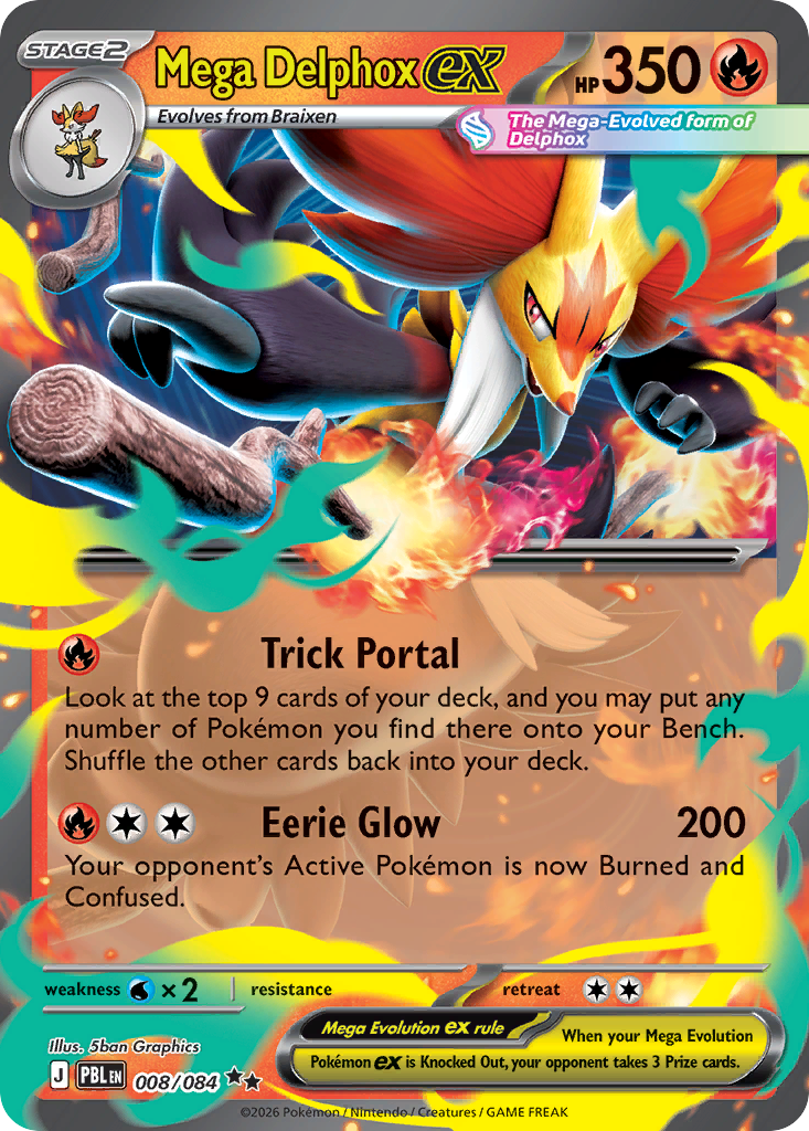 Mega Delphox ex (PBL 008) – Pitch Black – Normal