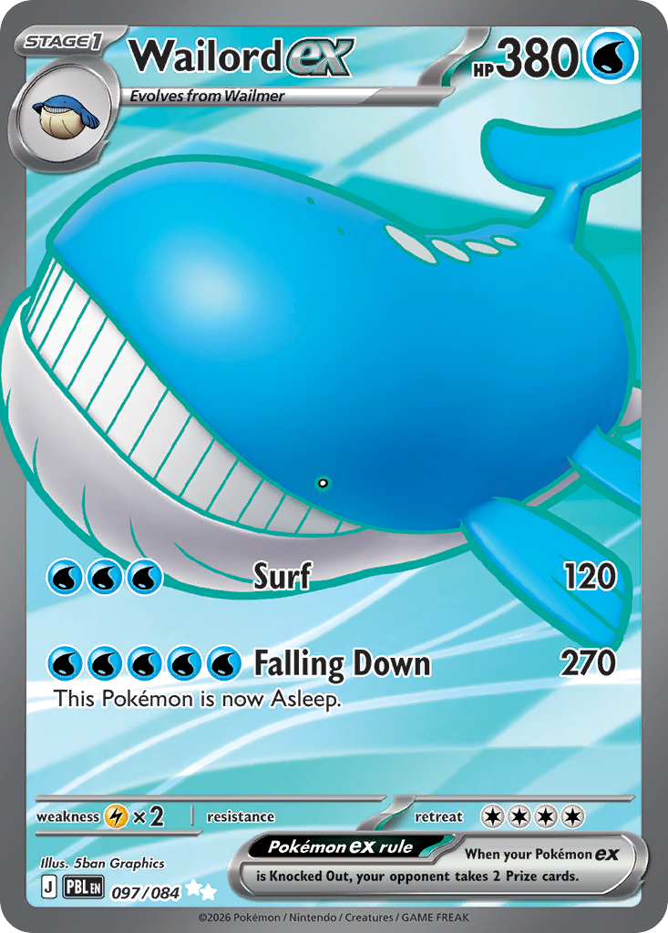 Wailord ex (PBL 097) – Pitch Black – Normal