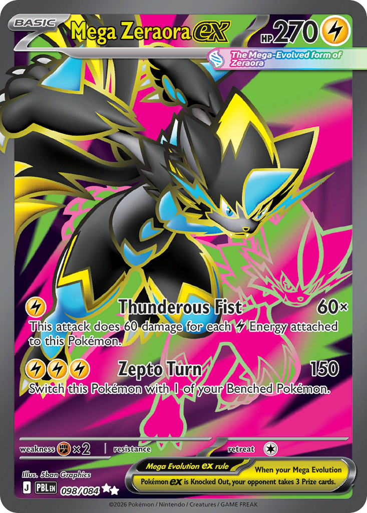 Mega Zeraora ex (PBL 098) – Pitch Black – Normal