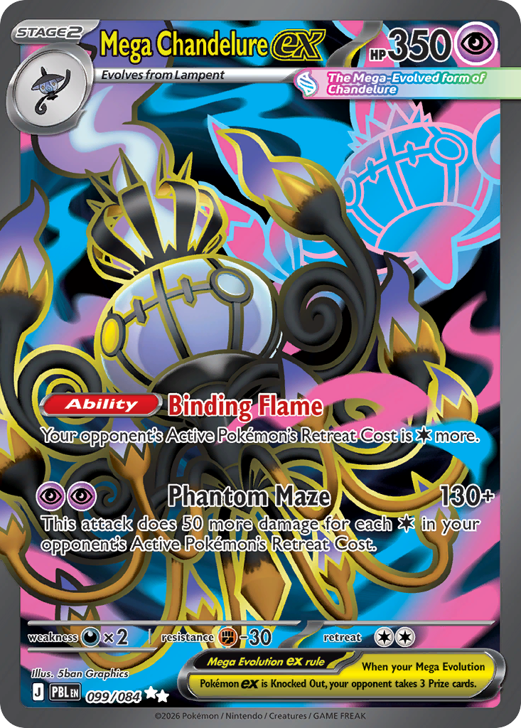 Mega Chandelure ex (PBL 099) – Pitch Black – Normal