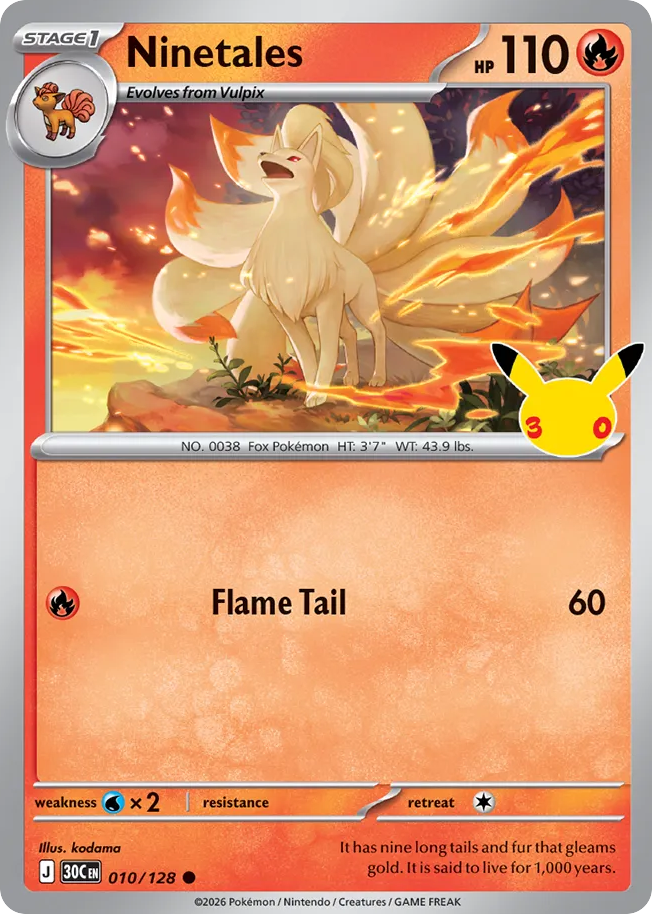 Ninetales (30C 010) – 30th Celebration – Normal