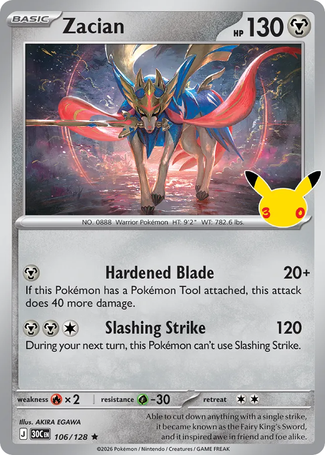 Zacian (30C 106) – 30th Celebration – Normal