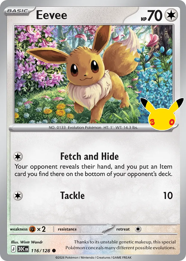 Eevee (30C 116) – 30th Celebration – Normal