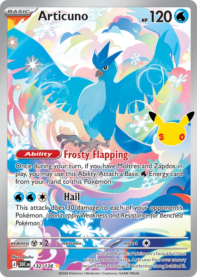Articuno (30C 132) – 30th Celebration – Normal
