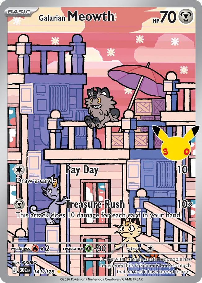 Galarian Meowth (30C 141) – 30th Celebration – Normal