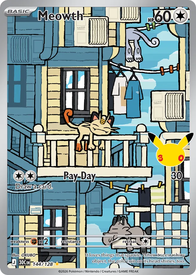 Meowth (30C 144) – 30th Celebration – Normal