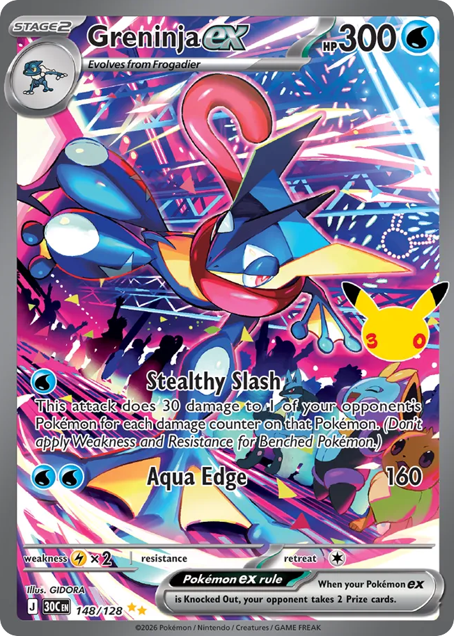 Greninja ex (30C 148) – 30th Celebration – Normal