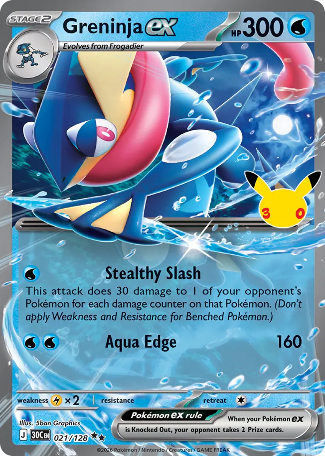 Greninja ex (30C 021) – 30th Celebration – Normal