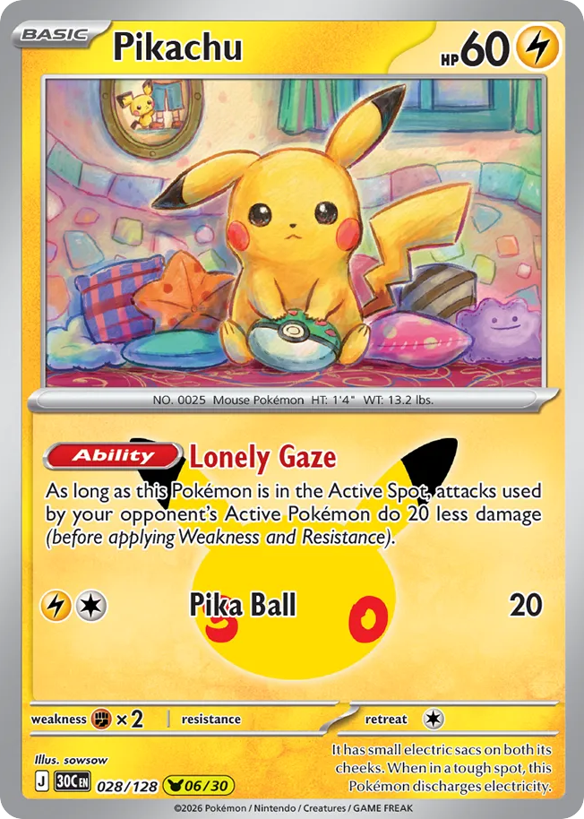 Pikachu (30C 028) – 30th Celebration – Normal