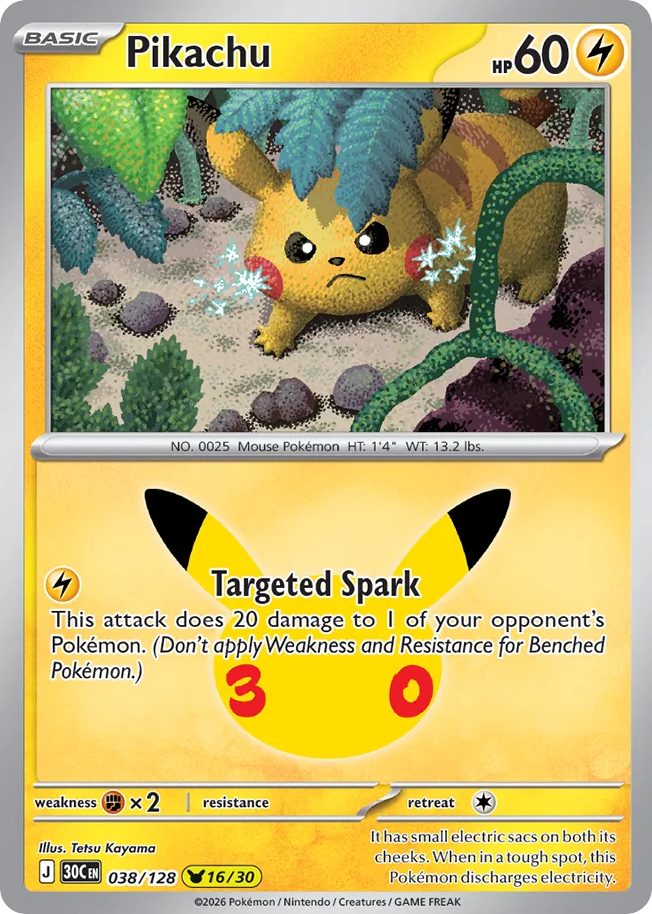Pikachu (30C 038) – 30th Celebration – Normal