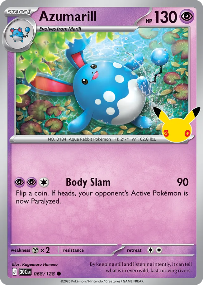 Azumarill (30C 068) – 30th Celebration – Normal