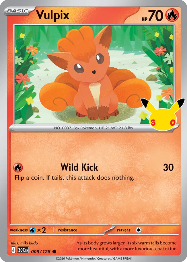 Vulpix (30C 009) – 30th Celebration – Normal