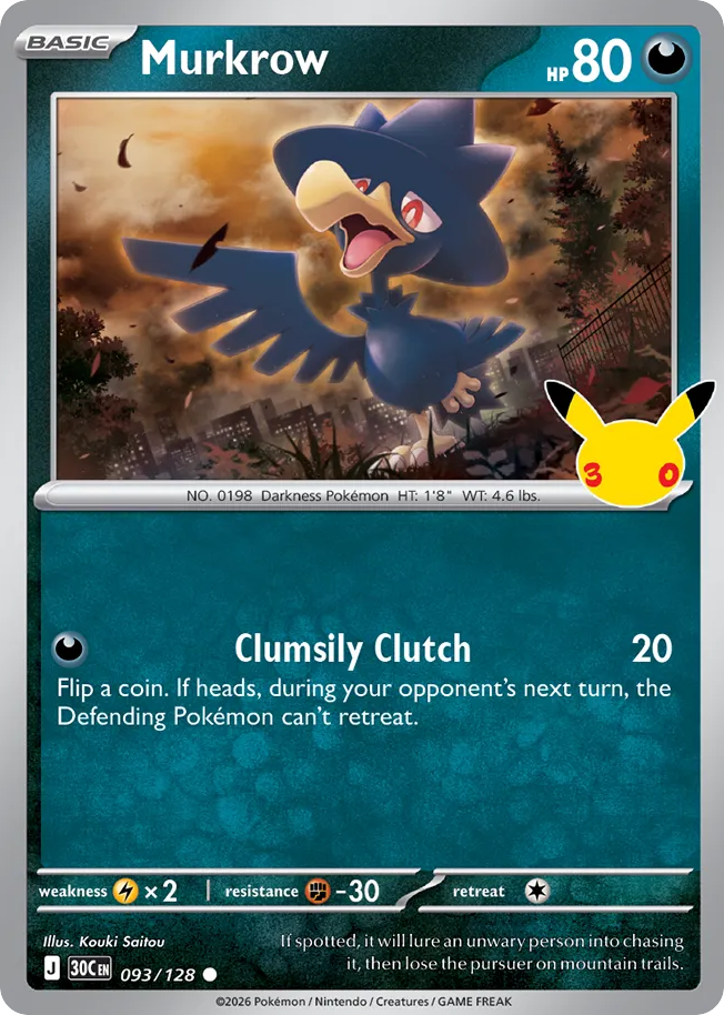 Murkrow (30C 093) – 30th Celebration – Normal