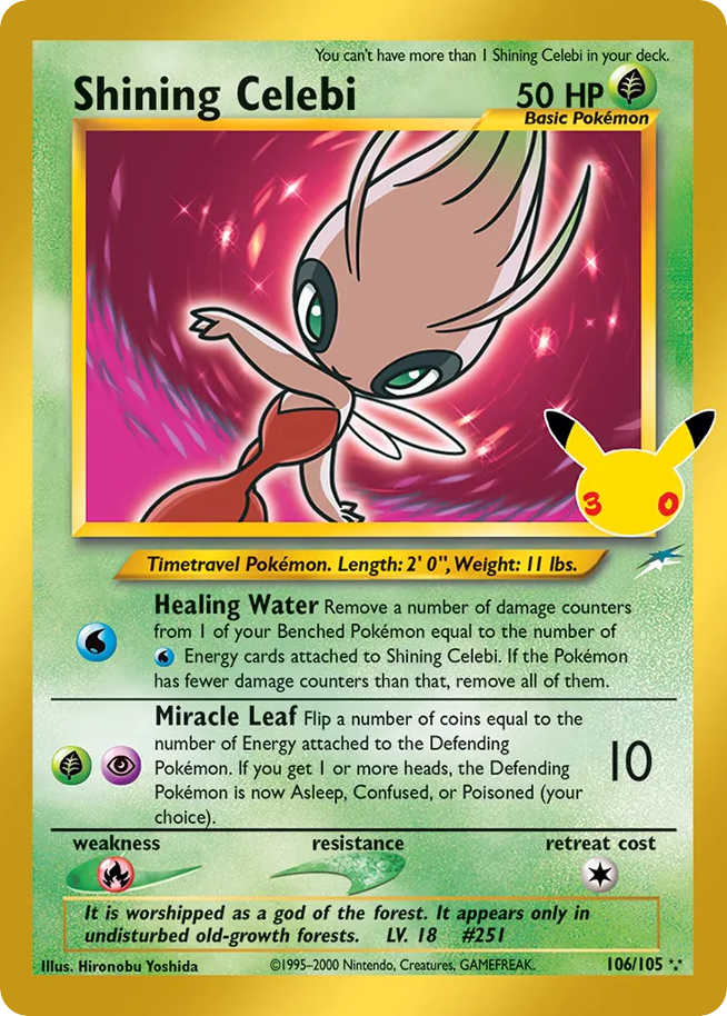 Shining Celebi (30C 106) – 30th Celebration: Classic Collection – Normal