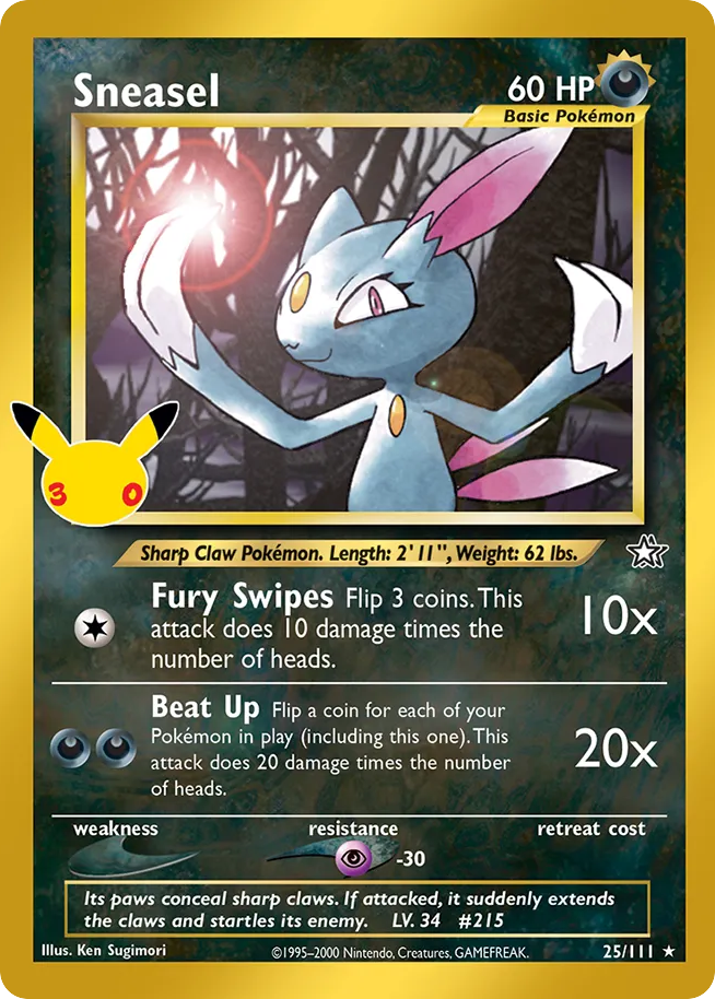 Sneasel (30C 025) – 30th Celebration: Classic Collection – Normal
