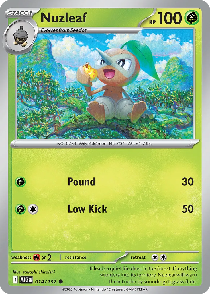 Nuzleaf (MEG 014) – Mega Evolution – Normal