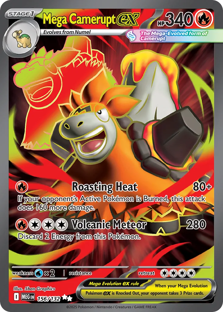 Mega Camerupt ex (MEG 156) – Mega Evolution – Normal