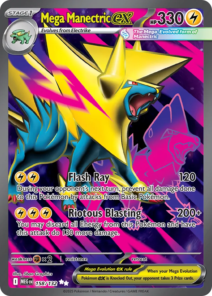 Mega Manectric ex (MEG 158) – Mega Evolution – Normal