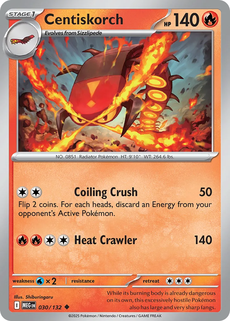Centiskorch (MEG 030) – Mega Evolution – Normal
