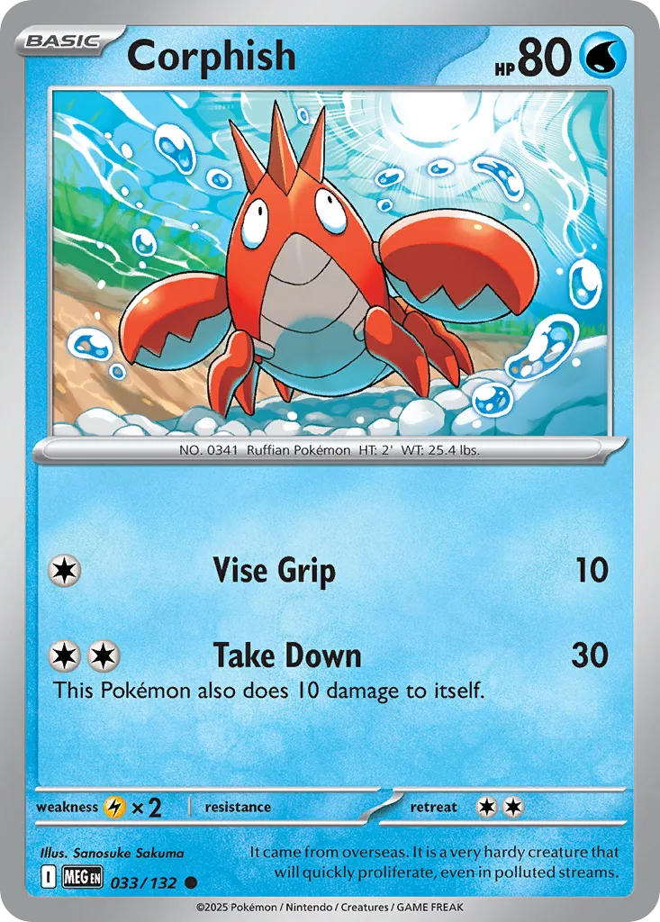 Corphish (MEG 033) – Mega Evolution – Normal