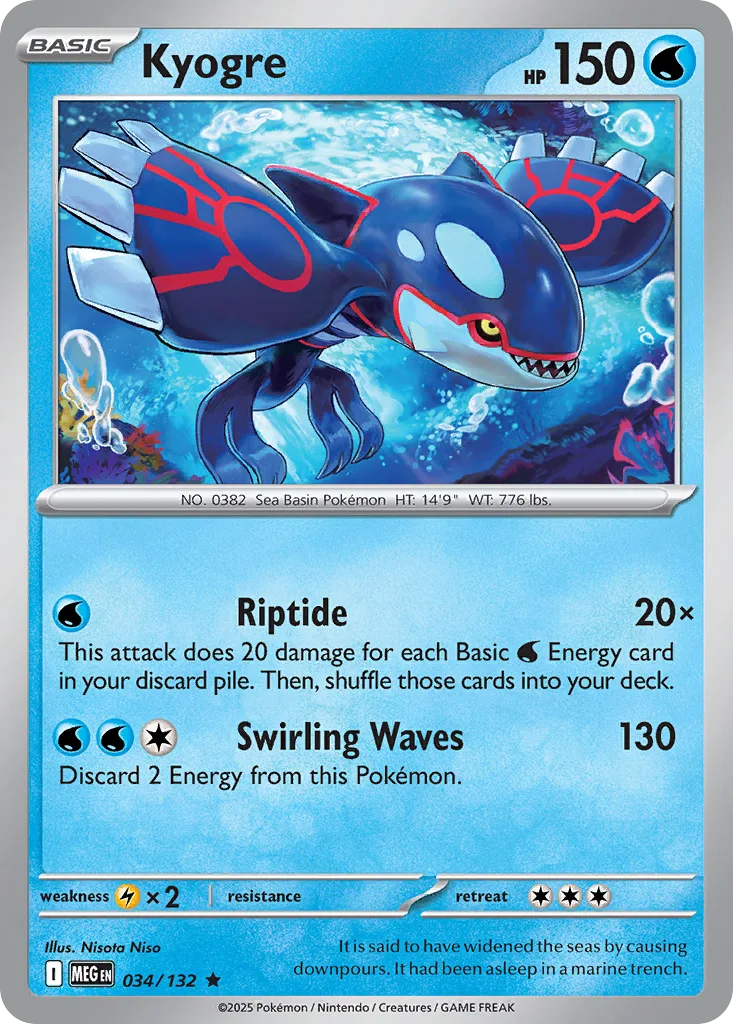 Kyogre - HOLO (MEG 034) – Mega Evolution – Normal