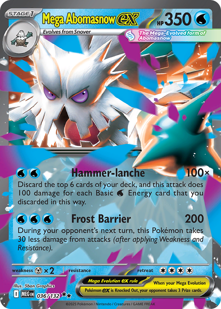 Mega Abomasnow ex (MEG 036) – Mega Evolution – Normal