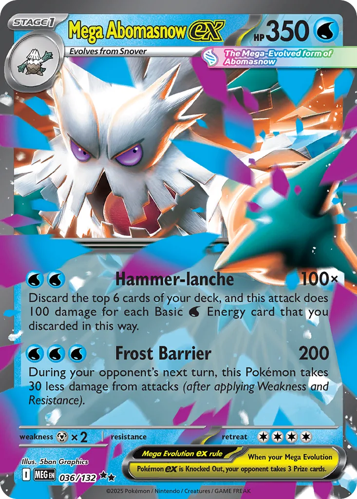 Mega Abomasnow ex (MEG 036) – Mega Evolution – Normal