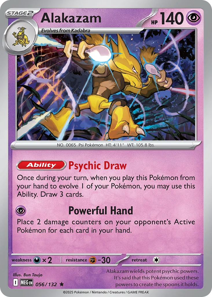 Alakazam - HOLO (MEG 056) – Mega Evolution – Normal